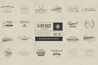 design minimalist logo canva vintage emblem branding kit full brand identity kit