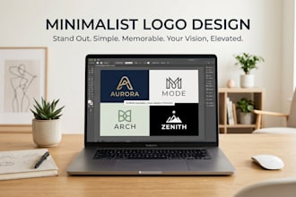 design minimalist logo canva vintage emblem branding kit full brand identity kit
