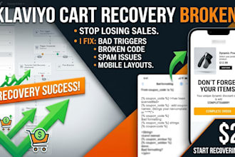 recover abandoned cart lost sales with klaviyo optimization