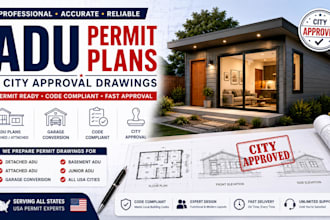 create adu permit plans and city approval drawings
