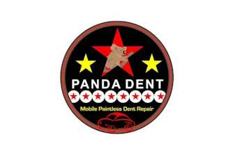 design animal panda dent repair services logo
