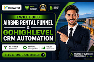 build airbnb rental funnel and gohighlevel crm