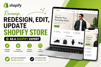 revamp, redesign, edit, update shopify store as a shopify expert