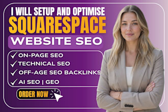 setup squarespace and optimise SEO for squarespace website for google rank