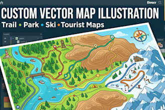 design resort maps, campground maps, and adventure trail maps