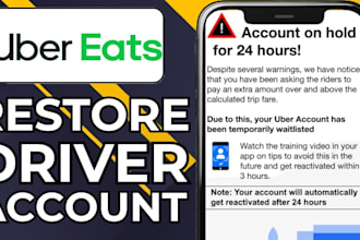 reactivate uber ubereats spark amazonflex accounts