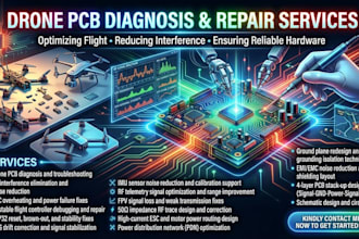 fix drone pcb issues, rf interference, overheating, unstable flight, esc, gps