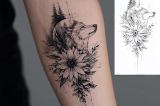 draw custom tattoo illustration design