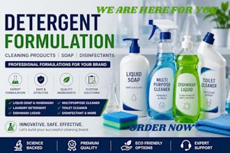 develop detergent soap and cleaning product formulation chemist
