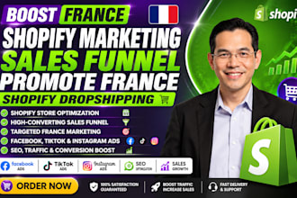 boost france shopify sales, funnel marketing promote france shopify dropshipping