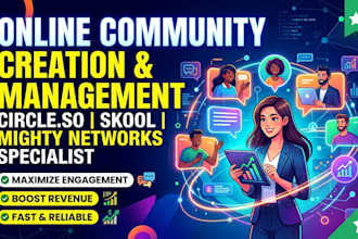 setup circle so online community circle so website manager circle so specialist