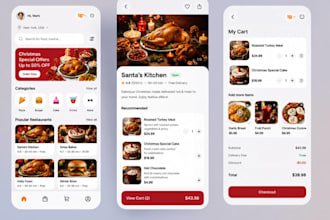 build christmas food delivery marketplace app for festive orders, holiday sales