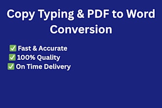 do copy typing and PDF to word conversion