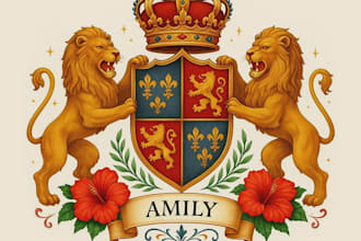 design bespoke heraldic shield family crest coat of arms logo