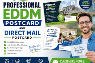 design professional eddm postcard and direct mail postcard