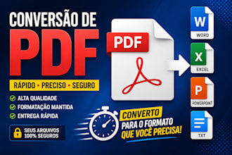 hello i professionally convert your PDF