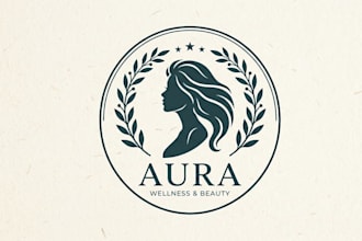 design an elegant woman silhouette logo for your brand