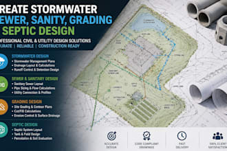 create stormwater sewer sanity grading septic design