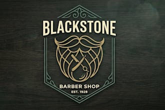 create modern beard oil label and box design