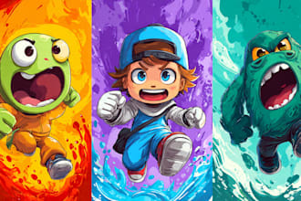 design a cartoon mascot logo for your brand