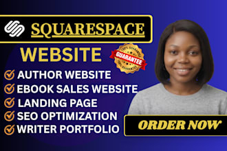 design squarespace author website, book launch landing page