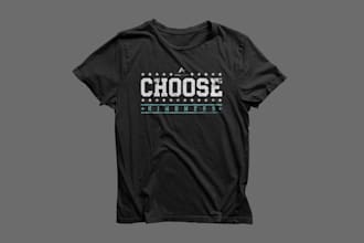 design a custom print ready t shirt for your brand or merch
