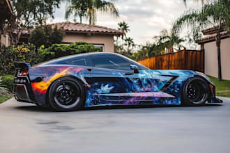 draw clean and professional car wrap
