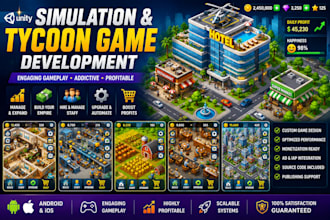 develop simulation and tycoon mobile games in unity
