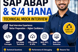 conduct sap abap and s4hana technical mock interviews