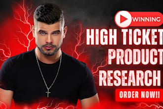 do highticket product research for shopify high ticket dropshipping store