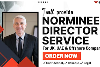 provide nominee director service for UK, uae offshore company