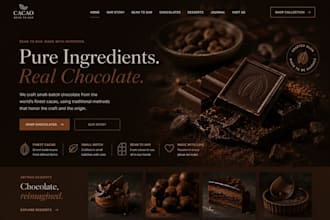 design squarespace chocolate maker website bean to bar website artisan desserts