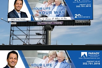 design eye catching billboard, hoarding and banners