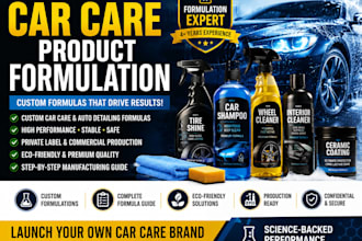 create premium car care and automotive product formulas