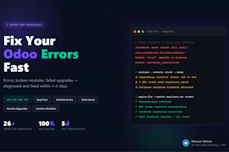 fix your odoo problems and errors fast
