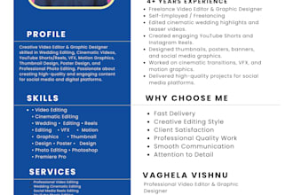 design professional and modern resume cv