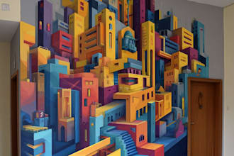 draw any graffiti mural wall art or banner