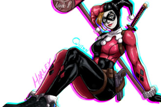 draw stylized comic, anime and original character art