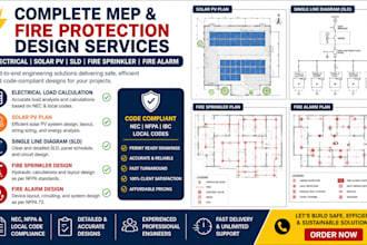 do electrical load calculation solar pv plan sld fire sprinkler fire alarm