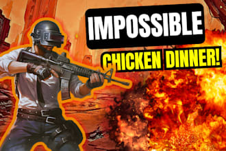 make urgent gaming thumbnails in 6 hours for youtube streamers