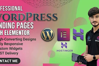 desgin elementor landing page within 24hour