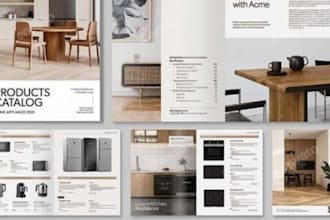 design kitchen cabinet catalog, product lookbook for interior design