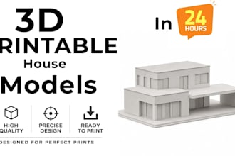 create detailed 3d printable house and building models from images