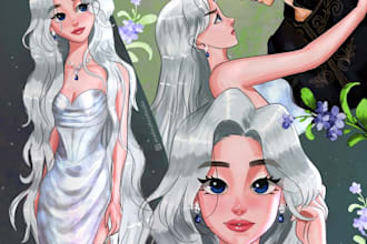 create a unique digital illustration of your character