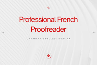 proofread and correct your french texts professionally
