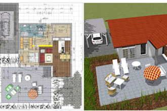 render architectural site plan, master plan, landscape plan
