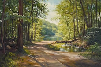 design custom oil painting landscape and nature art