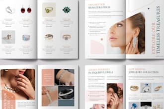 design luxury fashion or beauty jewelry product catalog catalogue lookbook