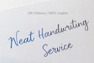 write neat handwritten notes and journals