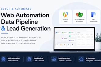 setup apify actor web automation data pipeline leads and dify playwright ai work